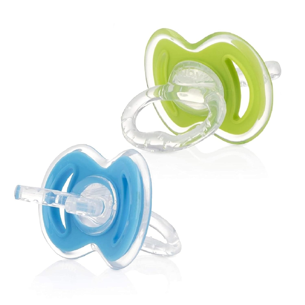 Nuby Gum Eez Soothing Pacifier With Cover| Extra Soft Silicone | 3m+ - Assorted