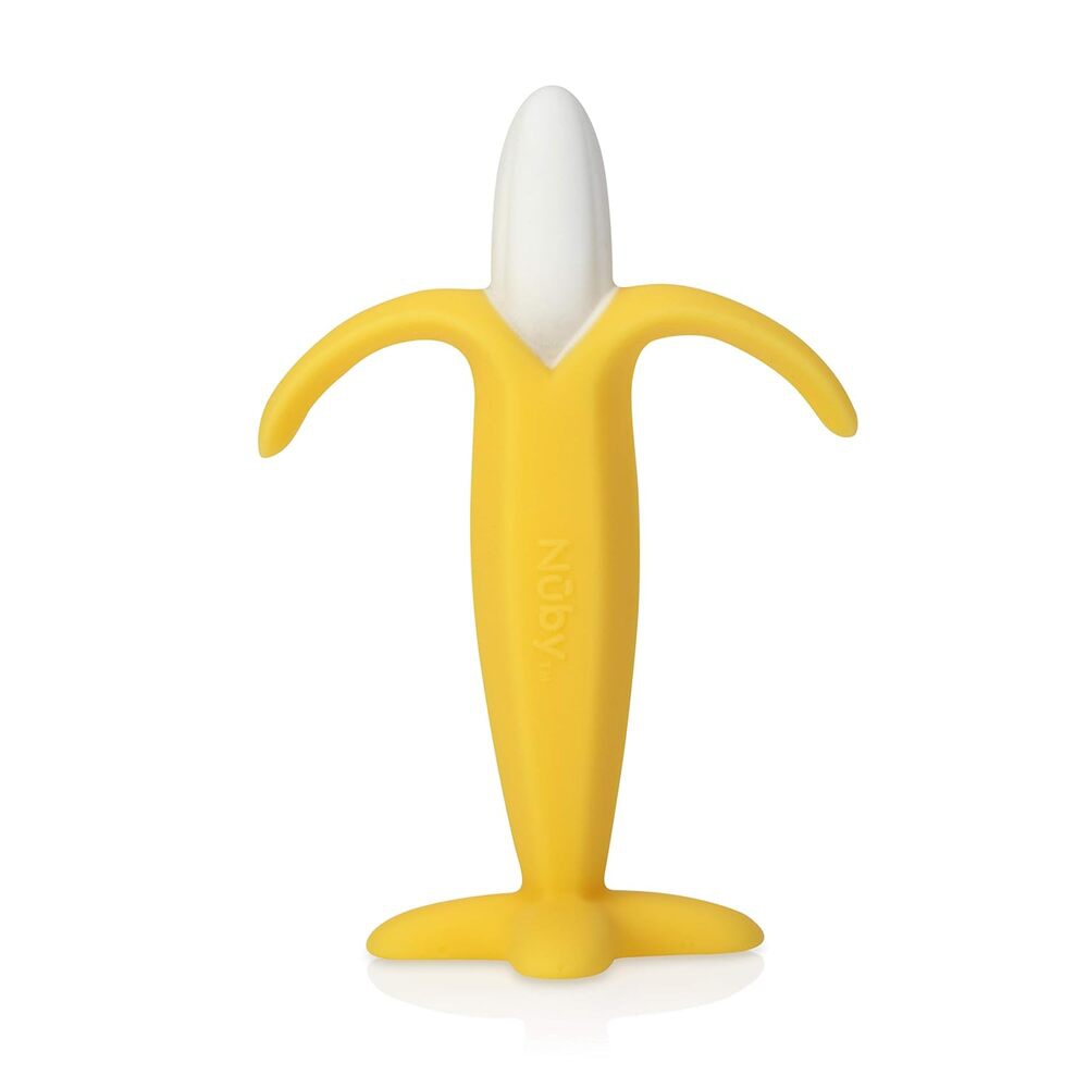 Nuby Banana Teether | 100% Silicone | BPA Free | 3m+