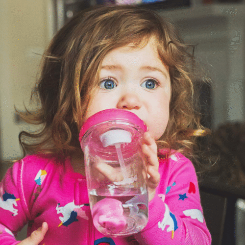 Nuby Tritan No-Spill Trainer Cup with Silicone Spout & 360 Weighted Straw with Hygienic Cover