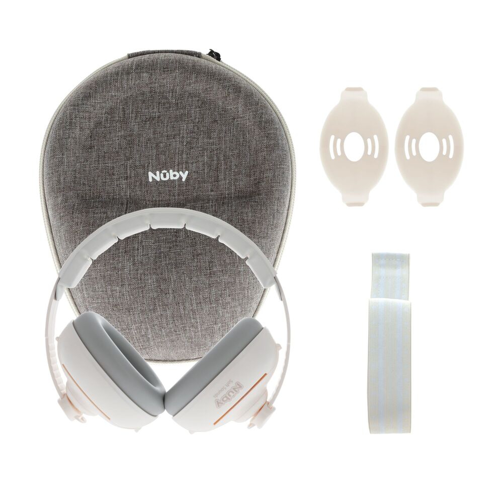 Nuby Soft Sounds 2-in-1 Noise Cancelling Earmuffs - White - Image 9
