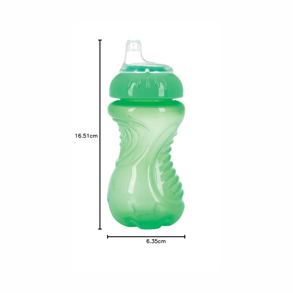Nuby Easy Grip Soft Spout Cup | Soft Silicone | BPA Free | 6m+ | 300 ml | Pack Of 2 - Boy Edition - Image 2