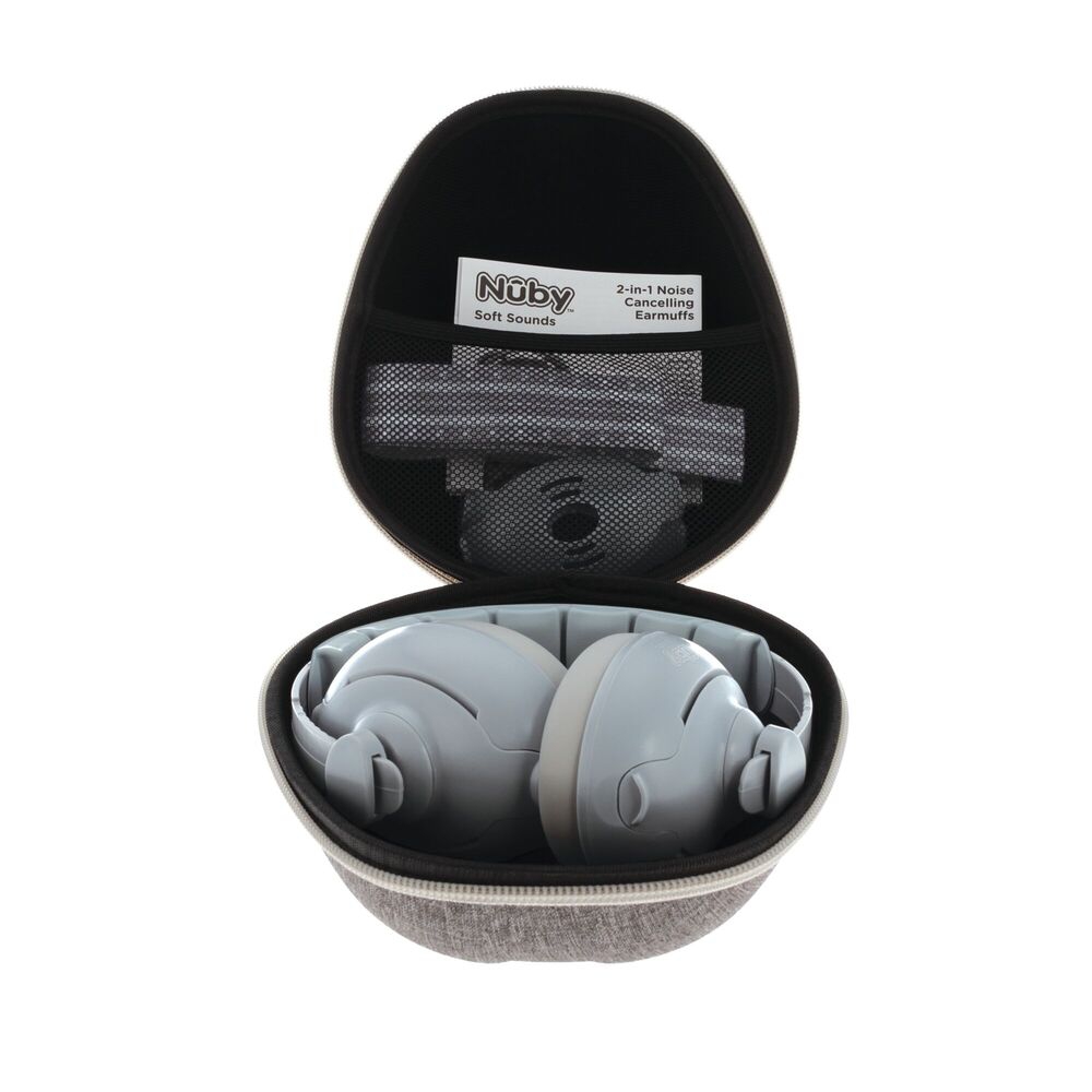 Nuby Soft Sounds 2-in-1 Noise Cancelling Earmuffs - Grey - Image 8