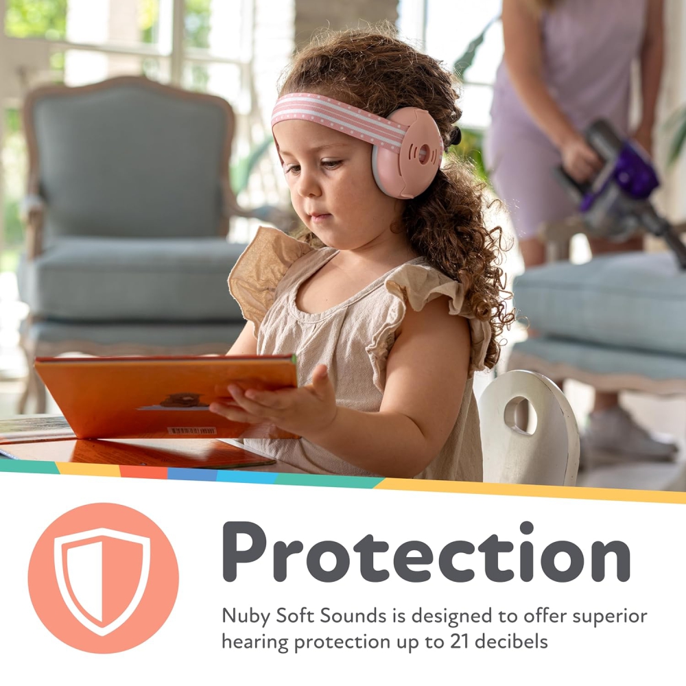 Nuby Soft Sounds 2-in-1 Noise Cancelling Earmuffs - Grey - Image 12